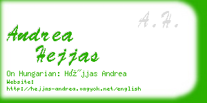 andrea hejjas business card